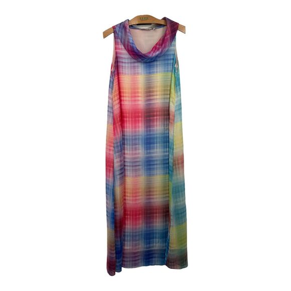 Soft Surroundings Carnevale Maxi Dress Small Women Multicolor Cowl Neck - Picture 4 of 7